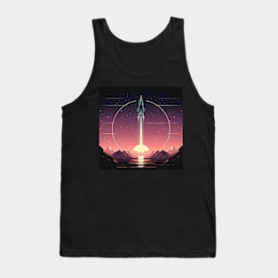 Sci fi rocket art Tank Top